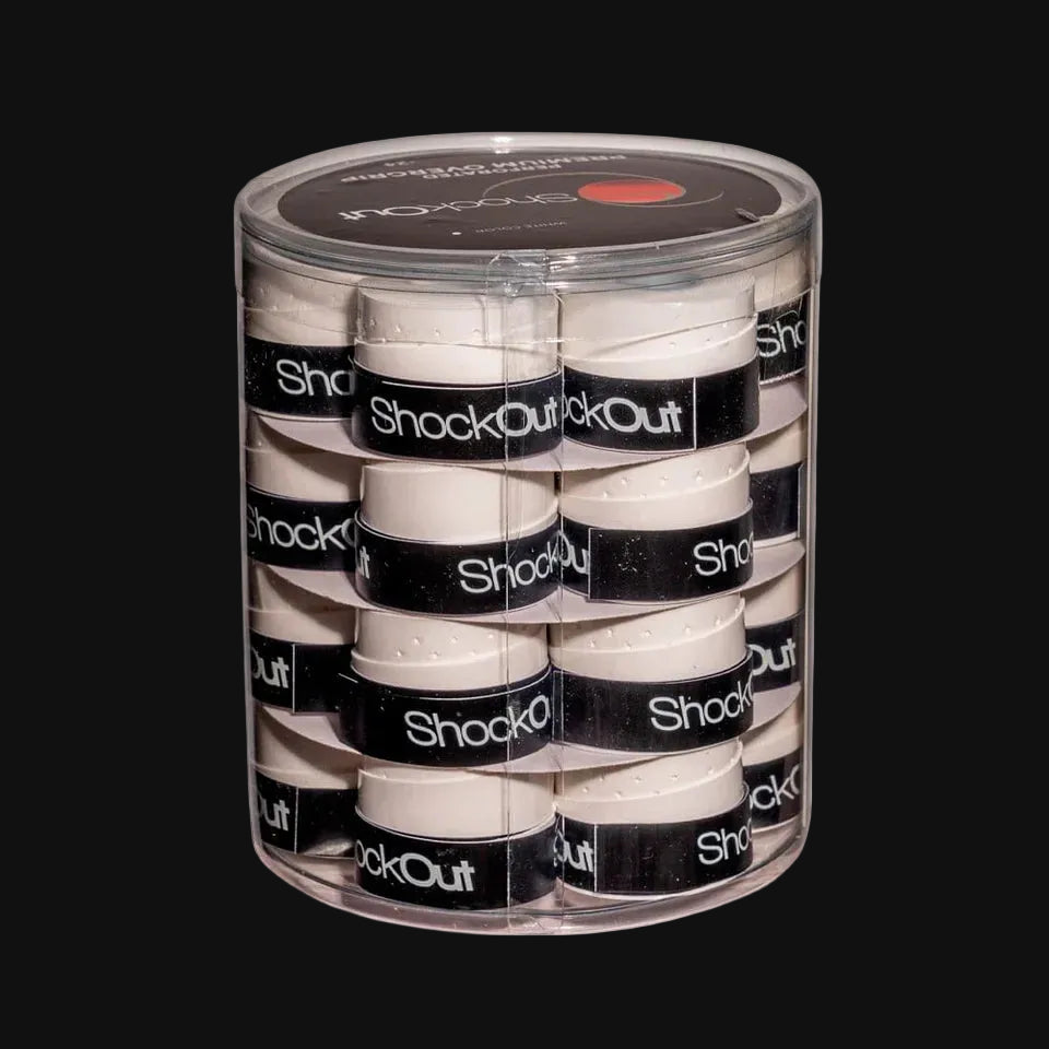Scatola Overgrips SHOCKOUT Traforatos Bianco 24 Unità