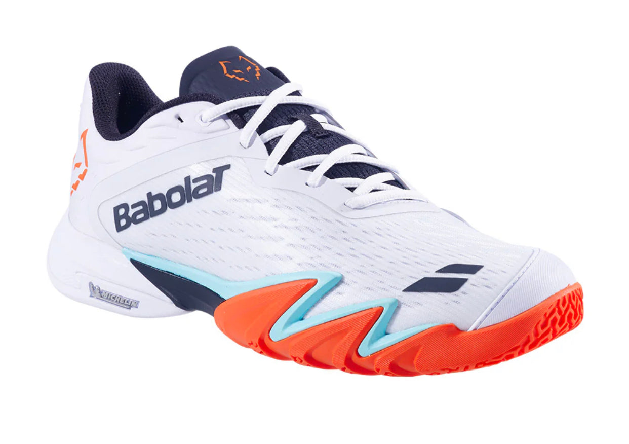 BABOLAT JET PREMURA 3 UOMO BIANCO/ARANCIONE SS26 JUAN LEBRON